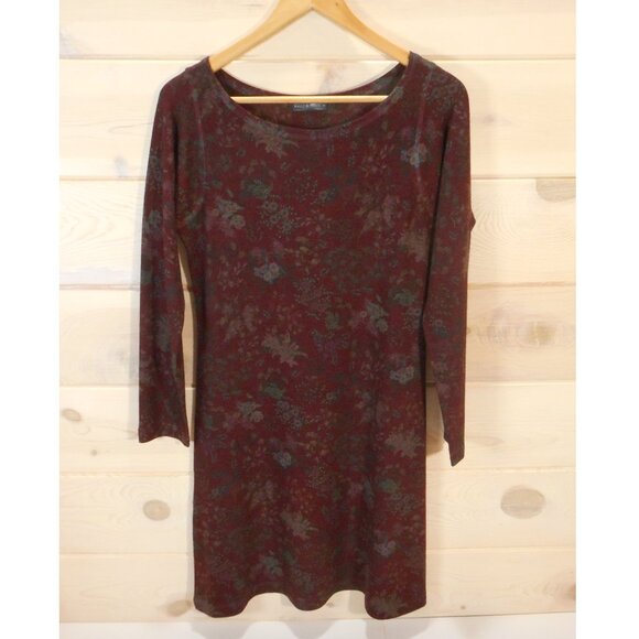 Nally and Millie Sweater Dress Women's Dark Romantic Floral Approx size S - Picture 1 of 8